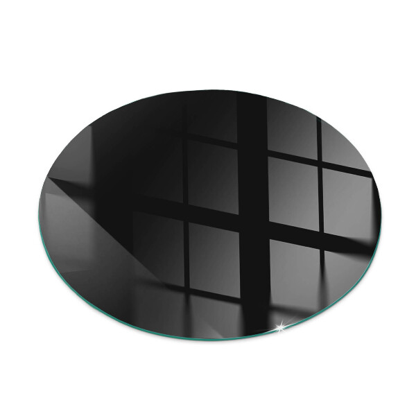 Glass hearth pad round Color Dark graphite