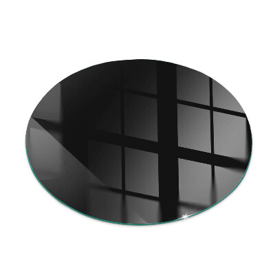 Glass hearth pad round Color Dark graphite