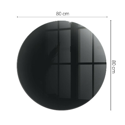 Glass hearth pad round Color Dark graphite