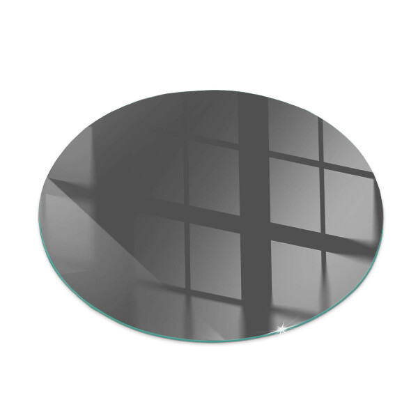 Glass hearth pad round Color Gray-brown