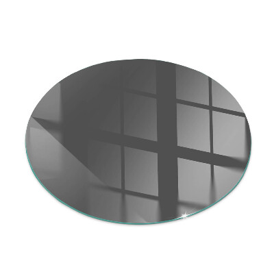 Glass hearth pad round Color Gray-brown