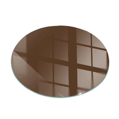 Glass hearth for stove round Color Brown