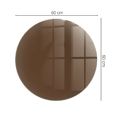 Glass hearth for stove round Color Brown