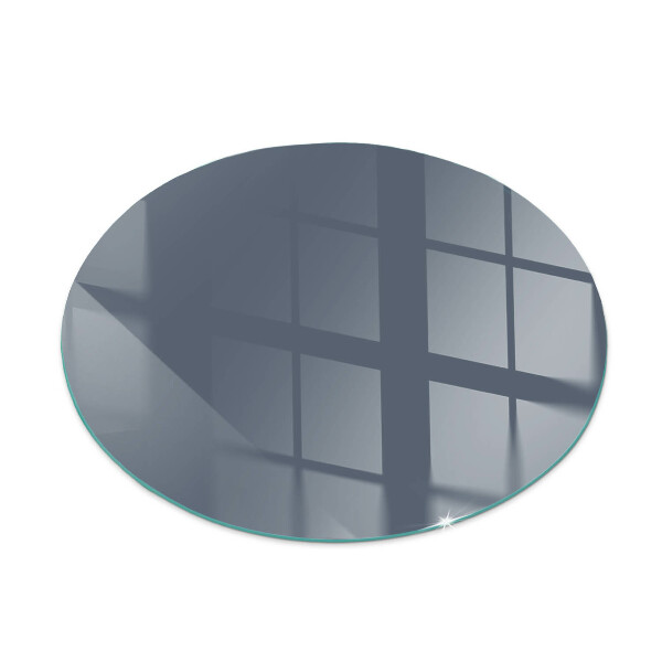 Glass hearth pad round Color Dark blue
