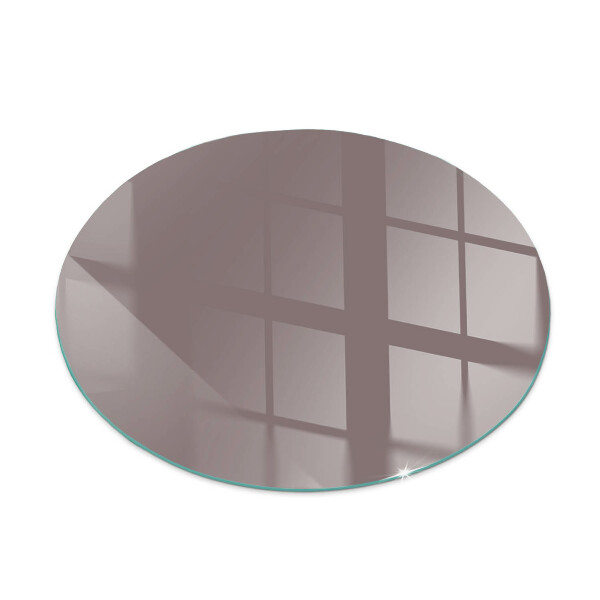Glass hearth pad round Color Beige