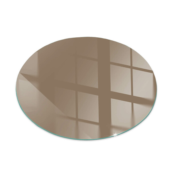Glass hearth for stove round Color Brown