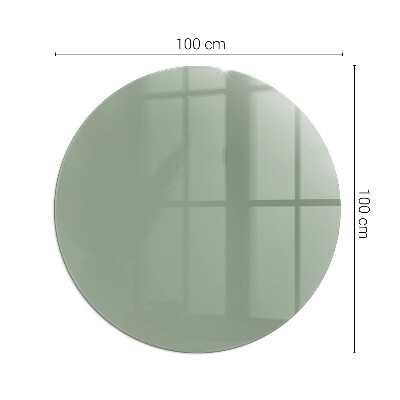 Glass hearth pad round Color grey-green