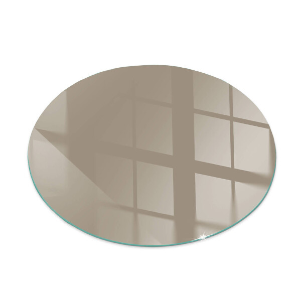 Glass hearth for stove round Color Brown