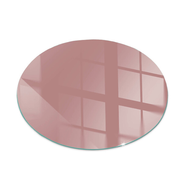 Glass hearth pad round Color Pink