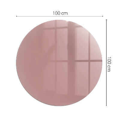 Glass hearth pad round Color Pink