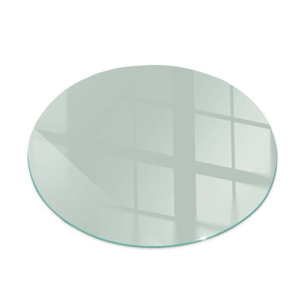 Glass hearth pad round Color Light green