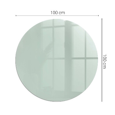 Glass hearth pad round Color Light green