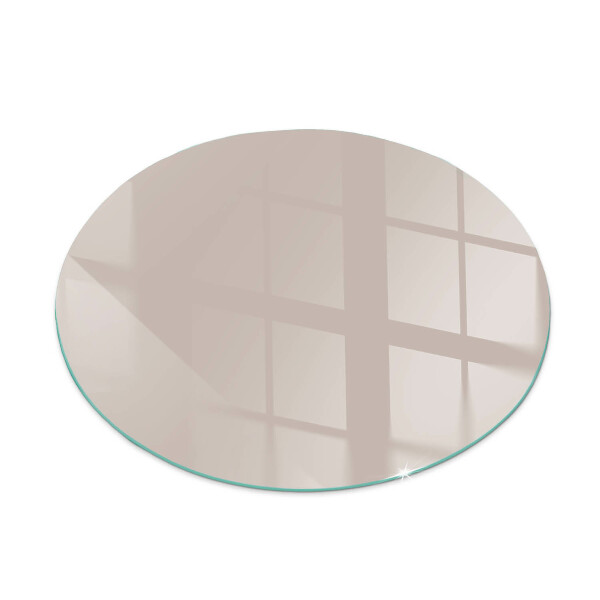 Glass hearth for stove round Color: Light brown
