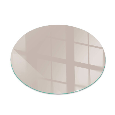 Glass hearth for stove round Color: Light brown