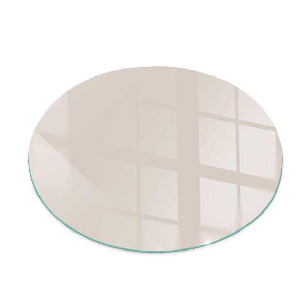Glass hearth pad round Color Pale pink