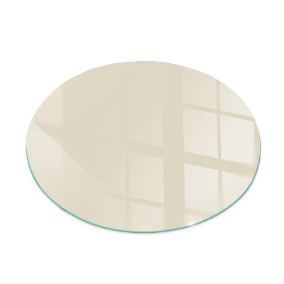 Glass hearth pad round Color Beige