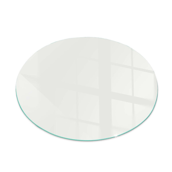 Glass hearth pad round Ivory color