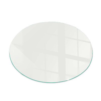 Glass hearth pad round Ivory color