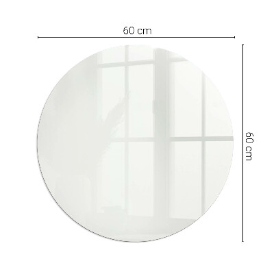 Glass hearth pad round Ivory color