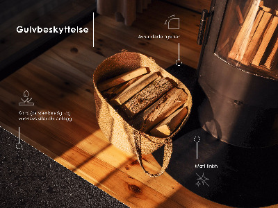 Rectangular black steel hearth plate