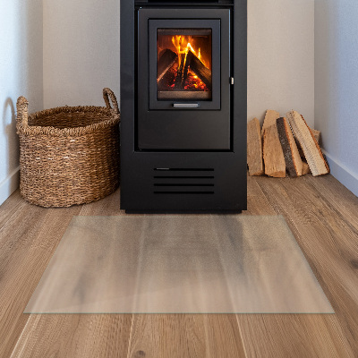 Rectangular glass hearth plate Frosted glass