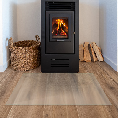 Rectangular frosted glass hearth plate