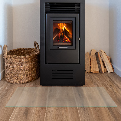 Rectangular glass hearth plate Frosted glass
