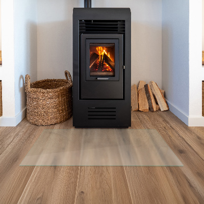 Rectangular frosted glass hearth plate