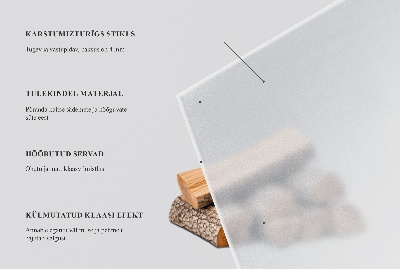 Rectangular glass hearth plate Frosted glass