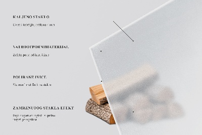 Rectangular glass hearth plate Frosted glass