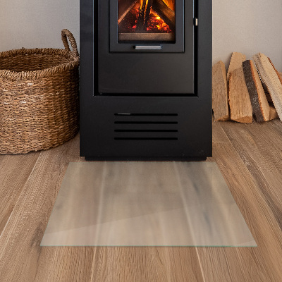 Rectangular frosted glass hearth plate