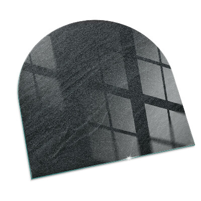Glass hearth for log burner Natural stone texture