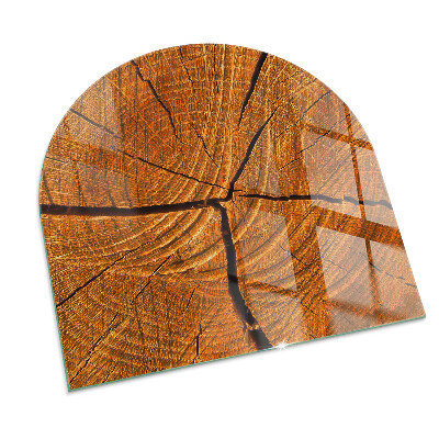 Glass hearths for wood burners Wood grain in cross-section