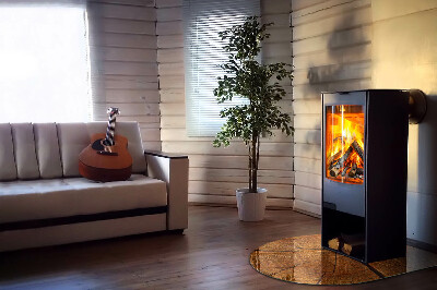 Glass hearths for wood burners Wood grain in cross-section