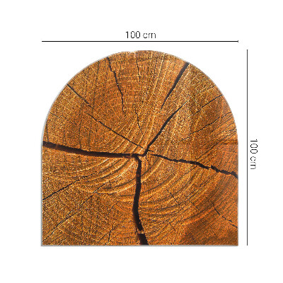 Glass hearths for wood burners Wood grain in cross-section