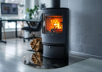 Glass hearth for log burner Three-dimensional geometry