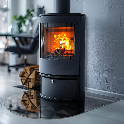 Glass hearth for log burner Three-dimensional geometry