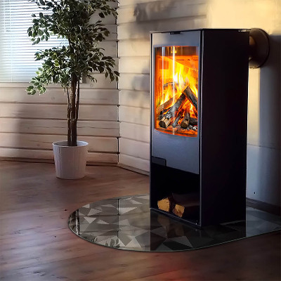 Glass hearth for log burner Three-dimensional geometry