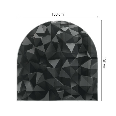 Glass hearth for log burner Three-dimensional geometry