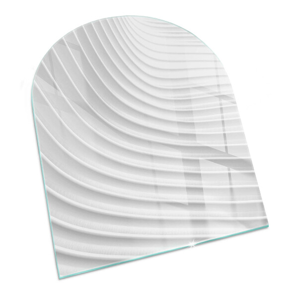 Glass hearths for wood burners Waves of delicate lines