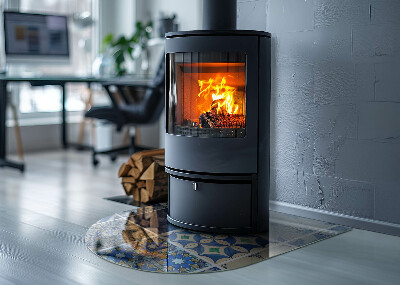 Glass hearth for log burner Ceramic tile patterns