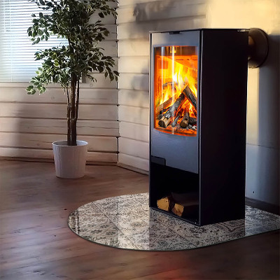 Glass hearths for wood burners Decorative tile patterns