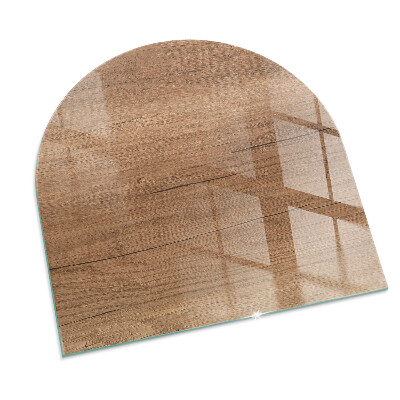 Glass hearths for wood burners Natural wood pattern