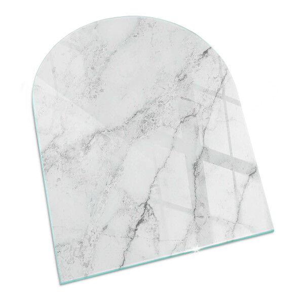 Glass hearth for log burner Marble pattern with veins