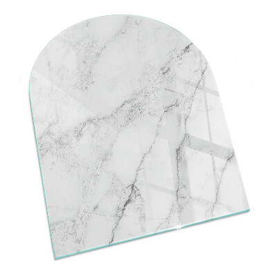 Glass hearth for log burner Marble pattern with veins