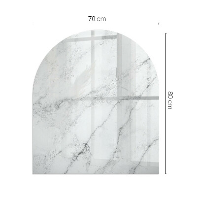 Glass hearth for log burner Marble pattern with veins