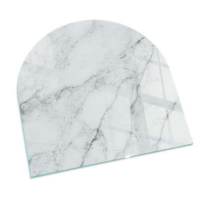 Glass hearth for log burner Marble pattern with veins