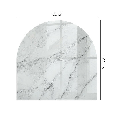 Glass hearth for log burner Marble pattern with veins
