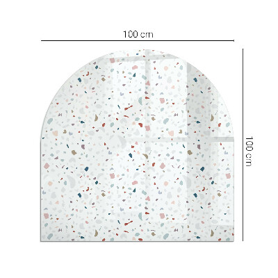 Glass hearths for wood burners Pattern with small shapes
