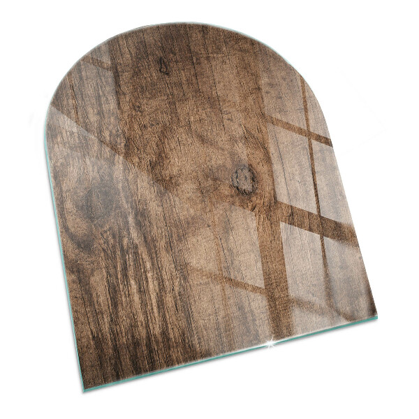 Glass hearth for log burner Natural wood pattern